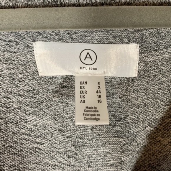 Addition Elle Light Grey Long Sleeve Button Down Shirt - Picture 6 of 7